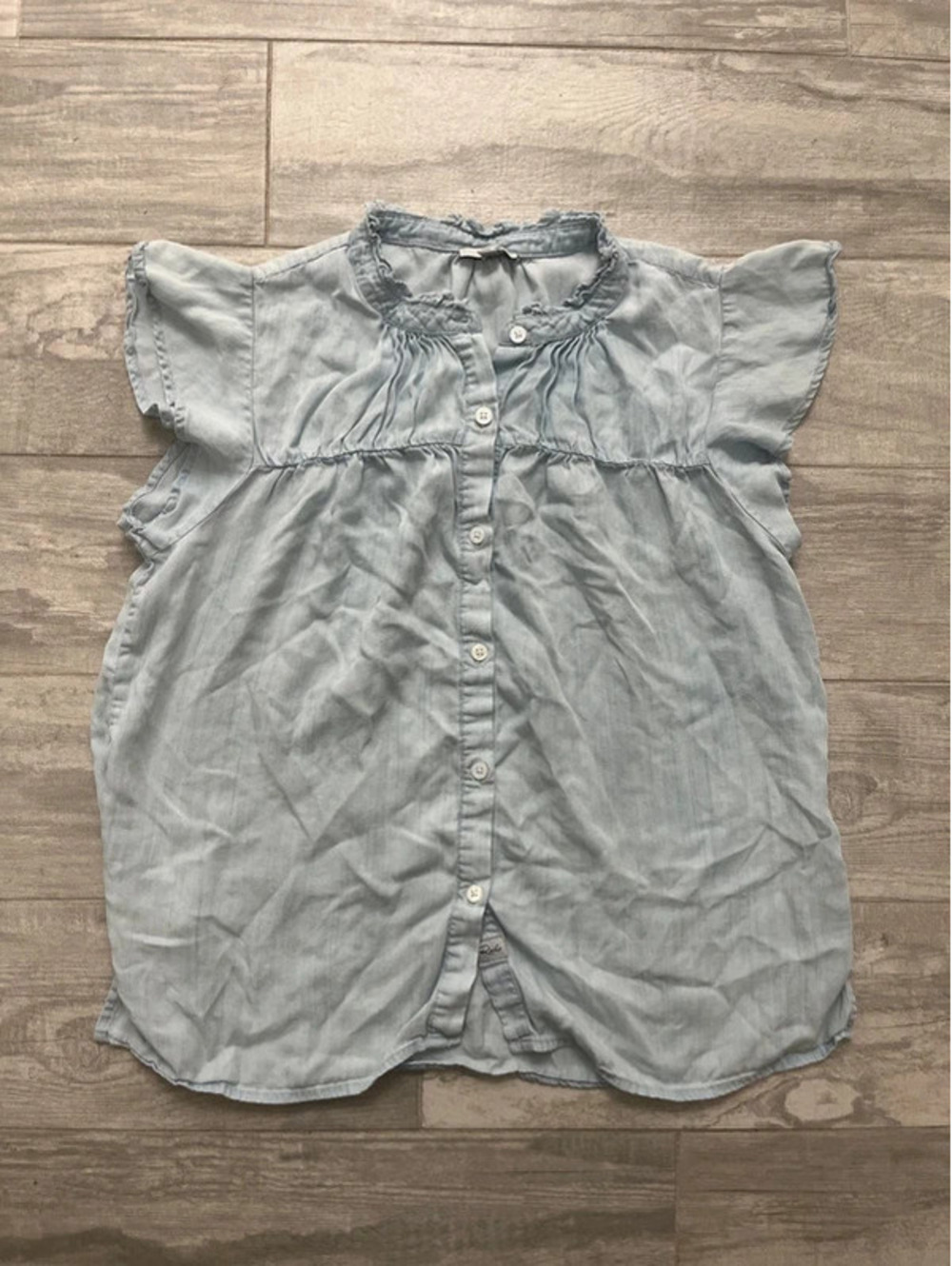 Rails Light Blue Button Up Blouse